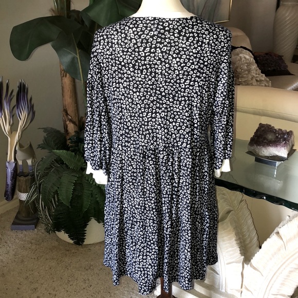NWOT DRESS SZ S CY FASHION NAVY and WHITE GREAT TRAVEL PIECE SOFT NAVY and WHITE - Picture 4 of 6